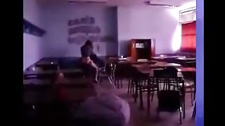 secretly fucking in the classroom