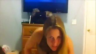 Non-Professional  immature giving orall-service to cameraman