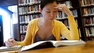 Candid Asian Library Girl Feet and Legs Part 1