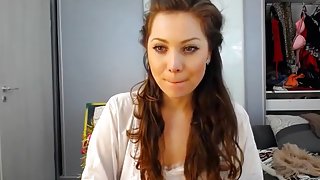 Girlfriend  with her boobs on CAM