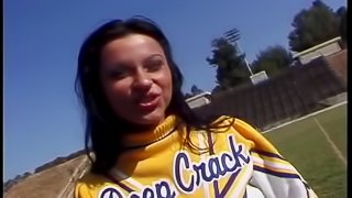 Cheerleader hairy pussy drifted hardcore with big black cock