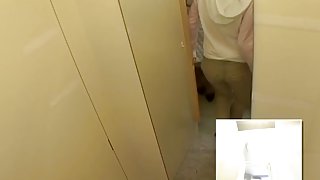Schoolgirl in the changing room shot by the voyeur cam