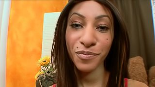 Nadia Pariss sucks a prick and gets her face splattered with jizz