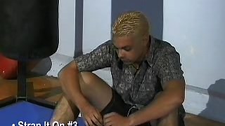 Breasty Dark Hottie Schlong Ally on Gym