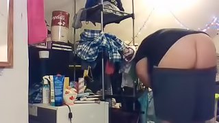 buttcrack doing chores - big shorts keep falling down