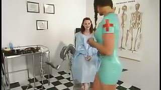 Kendra James gets her cunt fisted by nasty nurse Kym Wilde indoors