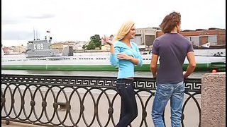 Blonde Sheds Her Jeans So She Can Ride His Dick Cowgirl Style