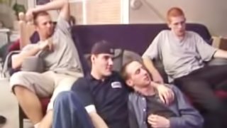 Four Curious Boys Gay Sex Orgy