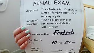 Footjob Stamina Text Part 2. Retake Exam. PASS or FAIL?