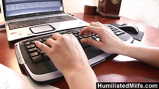 HumiliatedMilfs  Shes so dedicated that she lets her boss fuck her ass