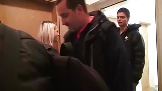 Blonde Teen Gets Gangbang for A Baby