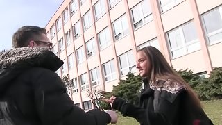 After an anatomy class this couple stays late and fucks on a desk