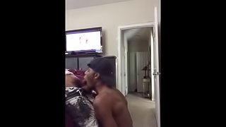 Black Thug Sucks and Gets Sprayed with Cum