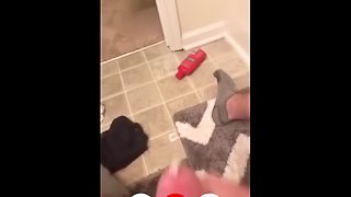 Guy Cums to InnocentHouseWife on webcam