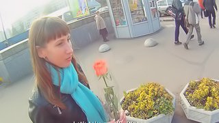 Ugly bitch gives a blowjob and gets fucked doggy style