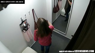 Agreeable Czech Legal Age Teenager Snooped in Changing Room!