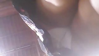 Latina cutie with traditional white panties