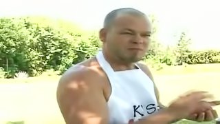 Interracial Outdoors Fuck for Oiled Up Ebony Diamond Jackson