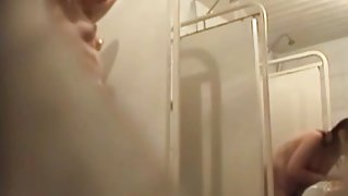 Hidden shower cam scenes with natural boobs seen