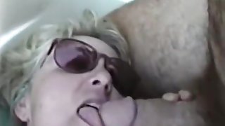 in her face