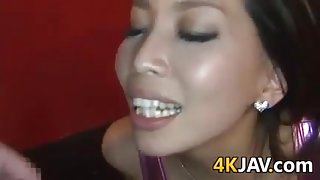 Japanese Whore Swallowing Cum