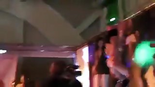 Hawt undressed sweethearts dance jointly on stage.