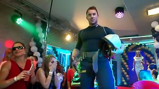 Orgy with a lot of dick-craving babes who are also cum-thirsty