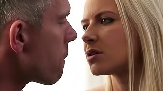 His wife gives him permission to nail this hot blonde slut