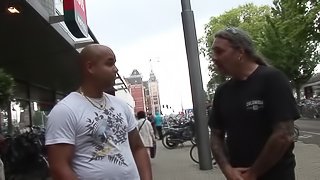 His session with a hooker ends with him cumming on her tits