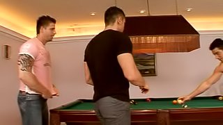 These three guys likes to meet up to play pocket pool