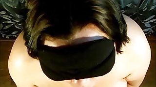 Handcuffed and Blindfolded Blowjob