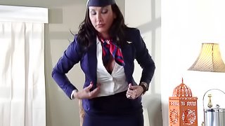 This flight attendant knows how make the captain relax