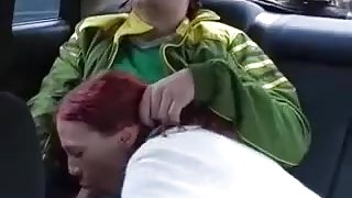Curly redhead bitch outdoor anal