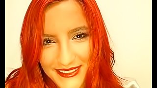vivacious redhead swallows lots of cum with her girlfriend in a thorough bonking shot in POV