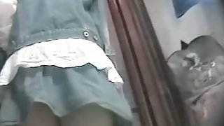 Hot teen upskirt voyeur blonde chick