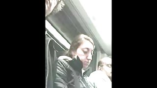 Girl  Looks at My Buldge On Bus