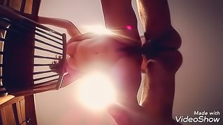 Hubby stuffs me from behind