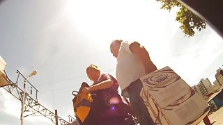 Sexy fanny in an upskirt voyeur video