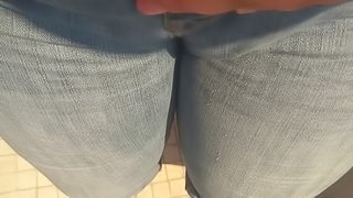 Peeing in my new jeans!