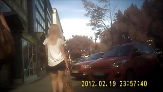 teen in short -  ass candid