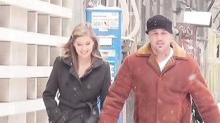 Shy slim blonde big tits