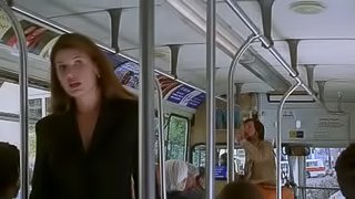 Stefanie Von Pfetten Flashes Her Big Round Jugs On a Bus - Movie Scene