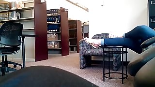 LONGER CLIP OF COLLEGE GIRL IN LIBRARY