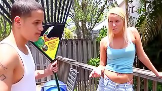 Sexy Blonde Showing Whale Tail