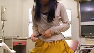 Skinny Jap hottie nailed silly during medical exam