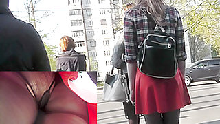 Voyeur upskirt action will not leave you indifferent