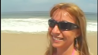 Picking up a blonde bitch at the beach and ravaging her