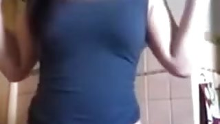 Cute Non-Professional Oriental  immature Self Bottling on Cam