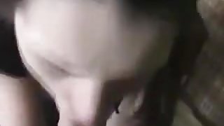 Astonishing  immature home made deepthroat and gulp