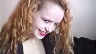 Skinny redhead enjoys getting her shaved pussy slammed doggystyle